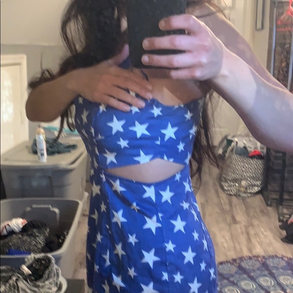 Stars blue dress bustier cut out - Picture 2 of 3
